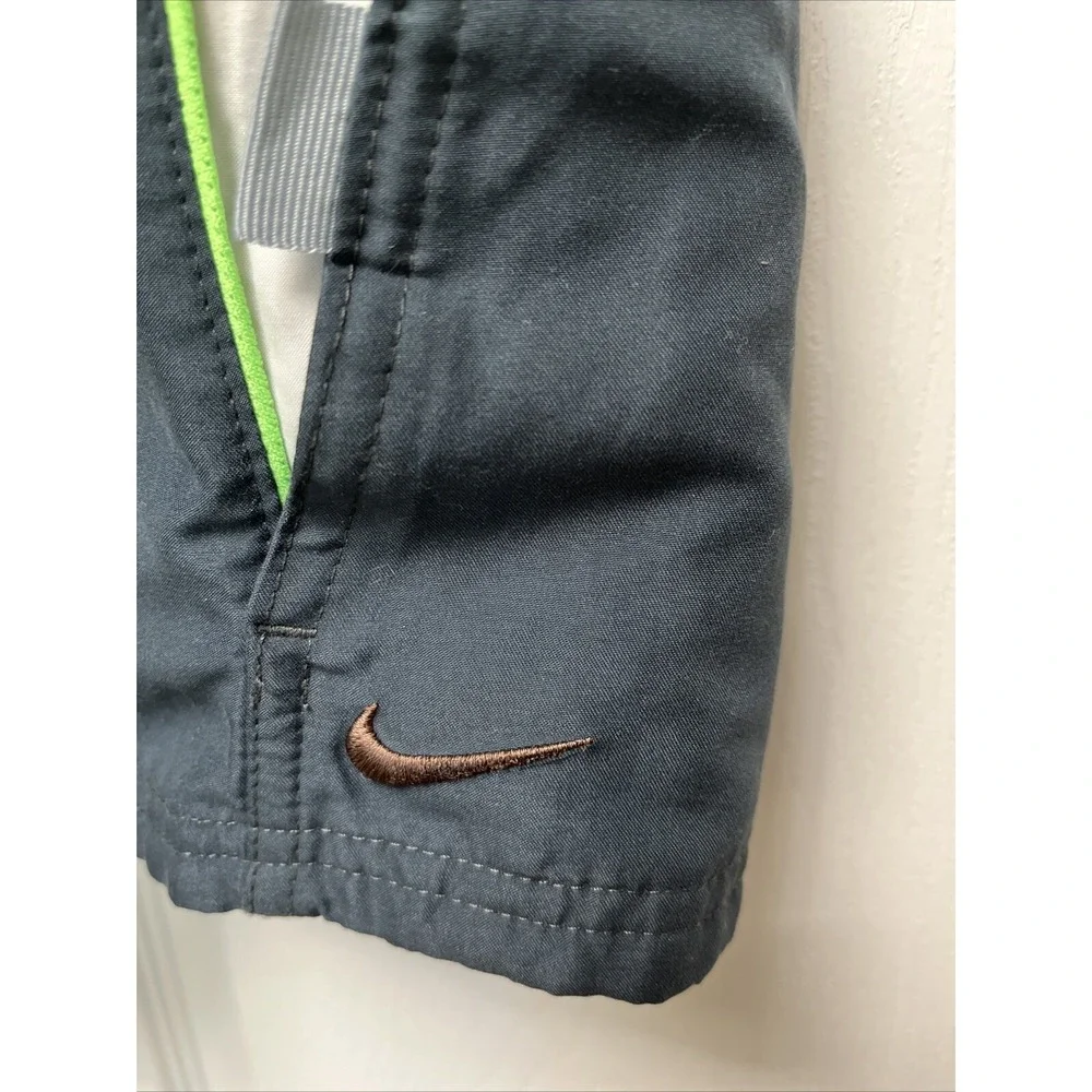 Nike Swim Trunks Men's L Swoosh Brief Mesh Lined Board Shorts Blue Green